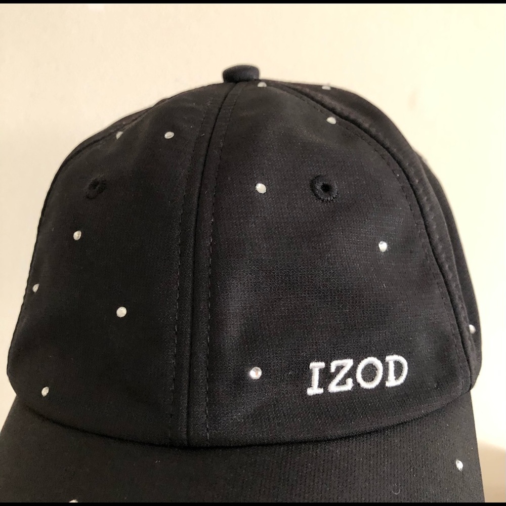Izod XFG Black Rhinestone Studded Cap One Size - Picture 2 of 5
